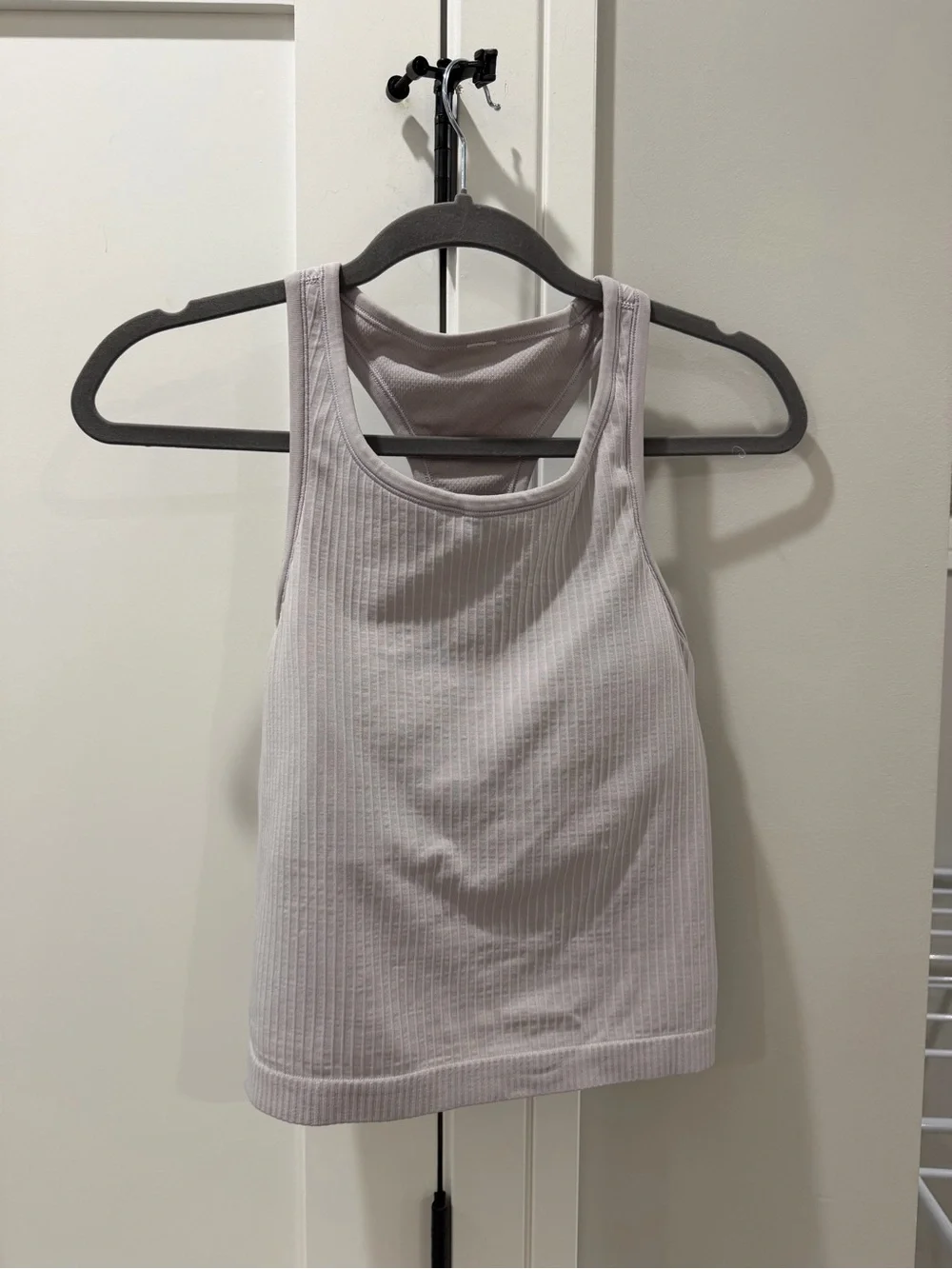 Lululemon Ebb To Street Racerback Crop Tank Top Lavender Dew Sz 10
